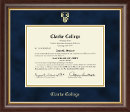 Clarke College diploma frame - Gold Embossed Diploma Frame in Hampshire