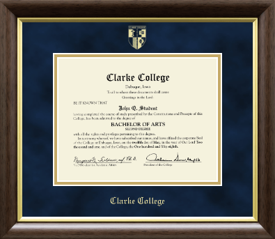 Clarke College diploma frame - Gold Embossed Diploma Frame in Hampshire