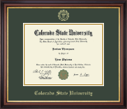 Colorado State University Gold Embossed Diploma Frame in Regency Gold