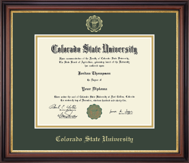 Colorado State University diploma frame - Gold Embossed Diploma Frame in Regency Gold