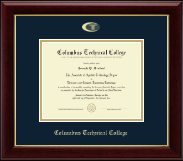 Columbus Technical College Gold Embossed Diploma Frame in Gallery