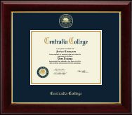 Centralia College Gold Embossed Diploma Frame in Gallery