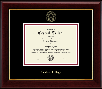 Central College diploma frame - Gold Embossed Diploma Frame in Gallery