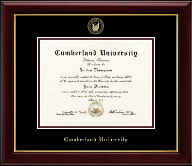 Cumberland University diploma frame - Gold Embossed Diploma Frame in Gallery