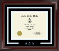 Delta Delta Delta Sorority Greek Letters Certificate Frame in Encore