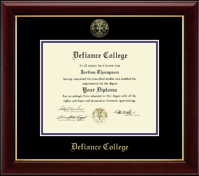 Defiance College diploma frame - Gold Embossed Diploma Frame in Gallery