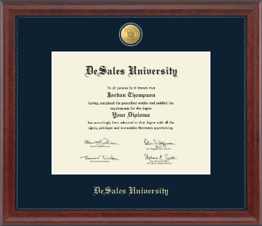 DeSales University diploma frame - 23K Medallion Diploma Frame in Signature