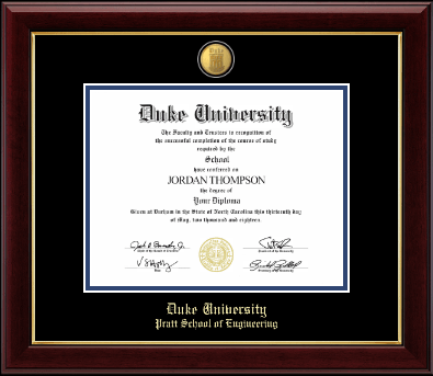 Duke University diploma frame - 23K Diploma Frame in Gallery