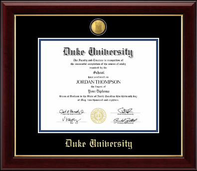 Duke University diploma frame - 23K Diploma Frame in Gallery