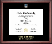 Duke University Masterpiece Medallion Diploma Frame in Kensington Gold
