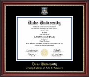 Duke University diploma frame - Masterpiece Medallion Diploma Frame in Kensington Gold
