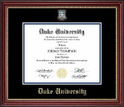 Duke University Masterpiece Medallion Diploma Frame in Kensington Gold