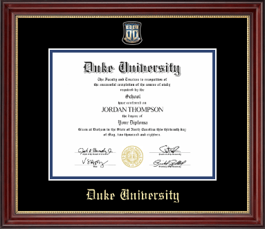 Duke University diploma frame - Masterpiece Medallion Diploma Frame in Kensington Gold