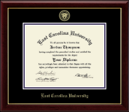 East Carolina University diploma frame - Gold Embossed Diploma Frame in Gallery
