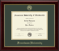 Franciscan University of Steubenville Gold Embossed Diploma Frame in Gallery