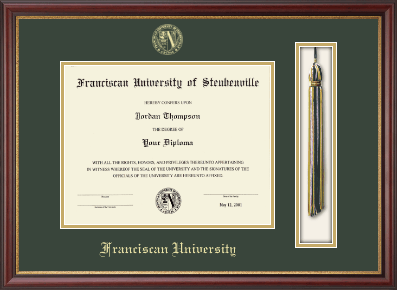 Franciscan University of Steubenville diploma frame - Tassel & Cord Diploma Frame in Newport