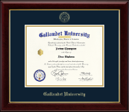 Gallaudet University diploma frame - Gold Embossed Diploma Frame in Gallery