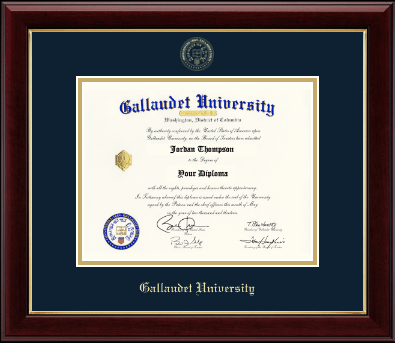 Gallaudet University diploma frame - Gold Embossed Diploma Frame in Gallery