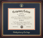 Gettysburg College diploma frame - Gold Embossed Diploma Frame in Regency Gold