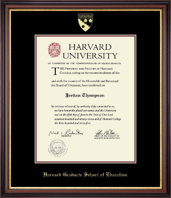 Harvard University diploma frame - Gold Embossed Diploma Frame in Regency Gold