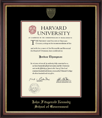 Harvard University diploma frame - Gold Embossed Diploma Frame in Regency Gold