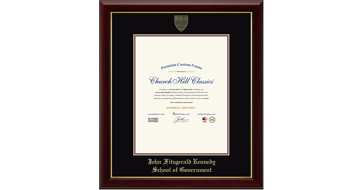 Gold Embossed Diploma Frame in Gallery Harvard University - Item