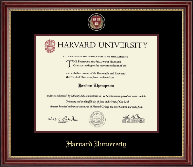 Harvard University diploma frame - Masterpiece Medallion Diploma Frame in Kensington Gold