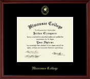 Hiwassee College Gold Embossed Diploma Frame in Camby