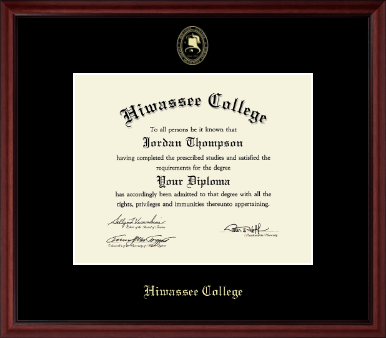 Hiwassee College diploma frame - Gold Embossed Diploma Frame in Camby