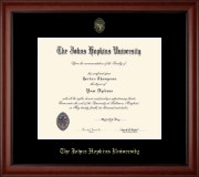 Johns Hopkins University Gold Embossed Diploma Frame in Cambridge