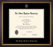 Johns Hopkins University Gold Embossed Diploma Frame in Regency Gold