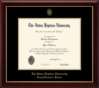 Johns Hopkins University diploma frame - Gold Embossed Diploma Frame in Gallery