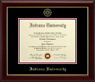 Indiana University South Bend Gold Embossed Diploma Frame in Gallery