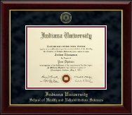 Indiana University - Purdue University Columbus Gold Embossed Diploma Frame in Gallery