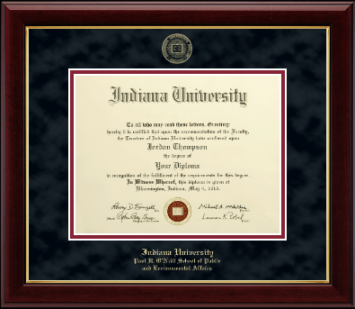 Indiana University Bloomington diploma frame - Gold Embossed Diploma Frame in Gallery