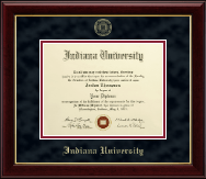 Indiana University Bloomington Gold Embossed Diploma Frame in Gallery