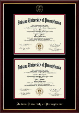 Indiana University of Pennsylvania diploma frame - Double Diploma Frame in Galleria