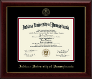Indiana University of Pennsylvania Gold Embossed Diploma Frame in Gallery