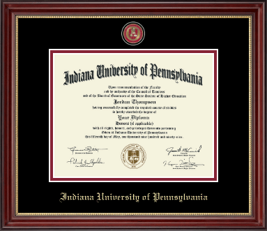 Indiana University of Pennsylvania diploma frame - Masterpiece Medallion Diploma Frame in Kensington Gold