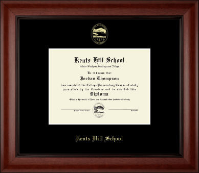 Kents Hill School diploma frame - Gold Embossed Diploma Frame in Cambridge