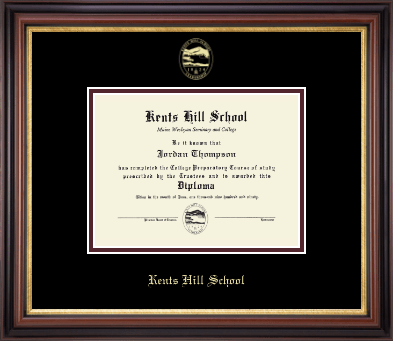 Kents Hill School diploma frame - Gold Embossed Diploma Frame in Regency Gold