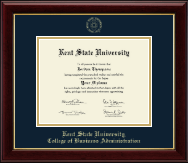 Kent State University Gold Embossed Diploma Frame in Gallery