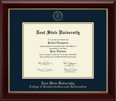 Kent State University diploma frame - Gold Embossed Diploma Frame in Gallery