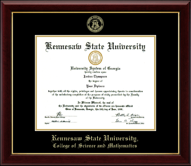 Kennesaw State University diploma frame - Gold Embossed Diploma Frame in Gallery