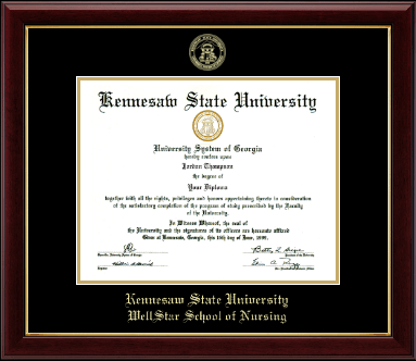 Kennesaw State University diploma frame - Gold Embossed Diploma Frame in Gallery