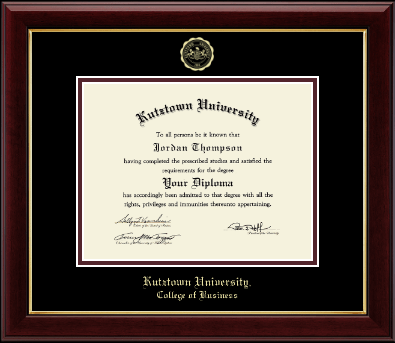 Kutztown University diploma frame - Gold Embossed Diploma Frame in Gallery