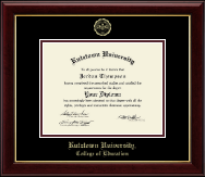 Kutztown University Gold Embossed Diploma Frame in Gallery