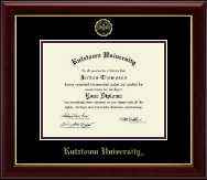 Kutztown University Gold Embossed Diploma Frame in Gallery