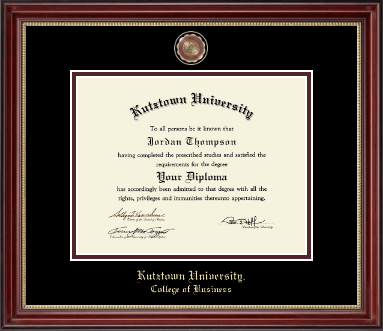 Kutztown University diploma frame - Masterpiece Medallion Diploma Frame in Kensington Gold