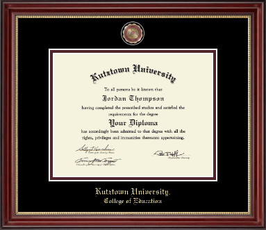 Kutztown University diploma frame - Masterpiece Medallion Diploma Frame in Kensington Gold